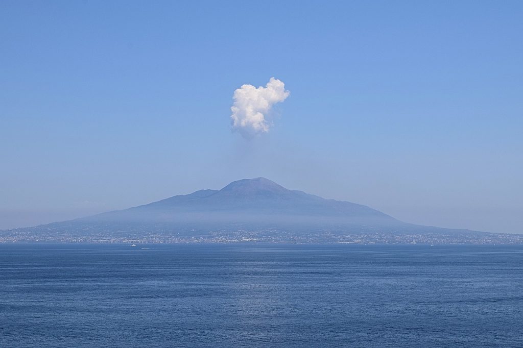 Il Vesuvio, vulcano attivo.