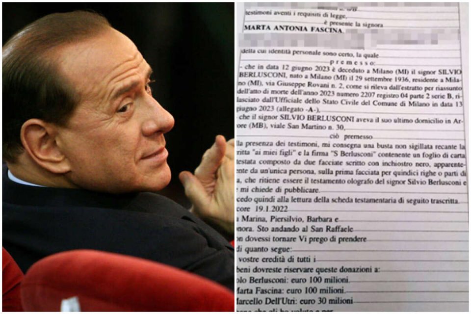 Testamento di Silvio Berlusconi
